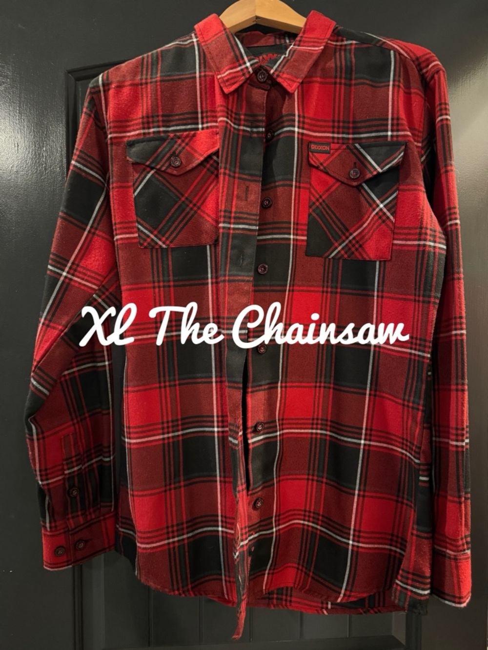 Dixxon Red & Black Plaid Flannel Button-Up Shirt